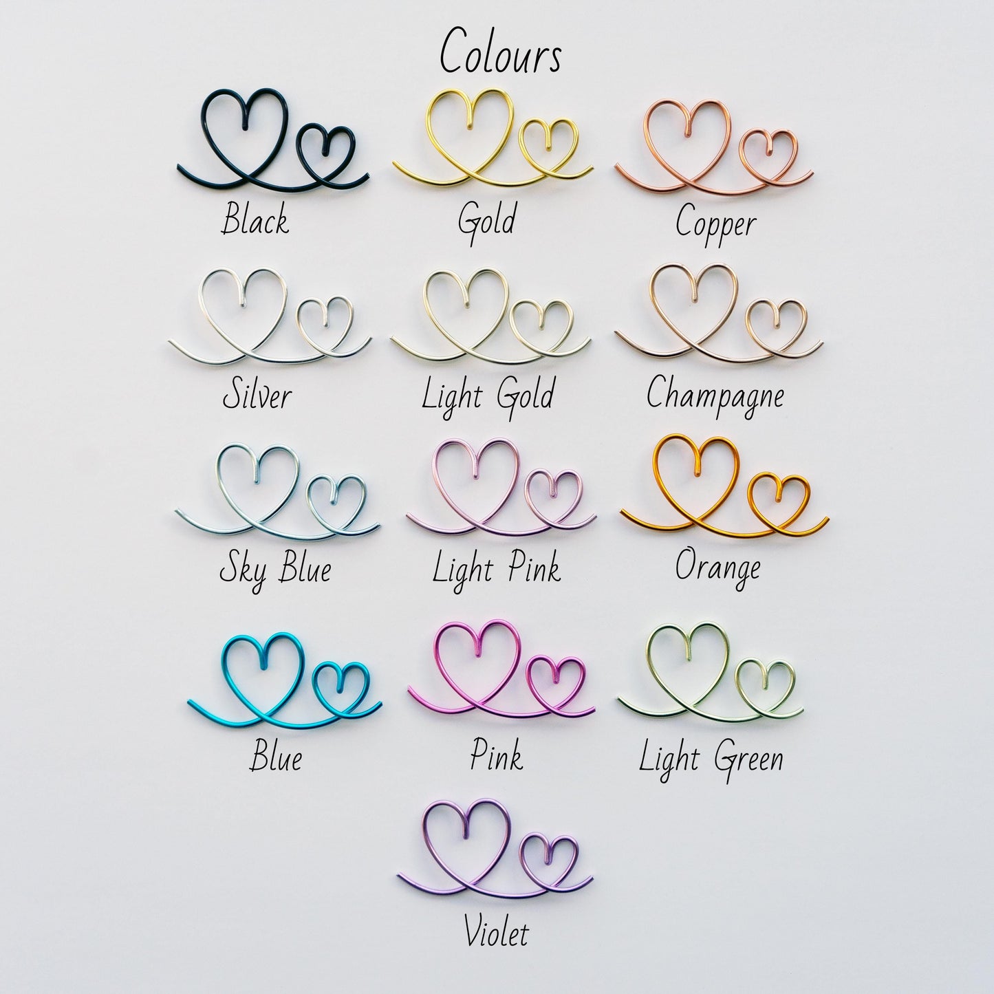 “Always” Wire Cake Topper – Handmade Wedding Cake Decoration – Romantic Heart Keepsake