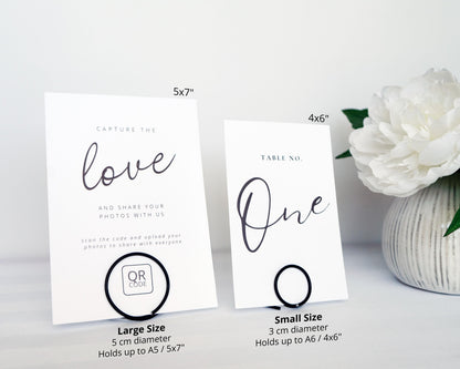 Circle Wire Table Number Card Holders – Minimalist Wedding Decor