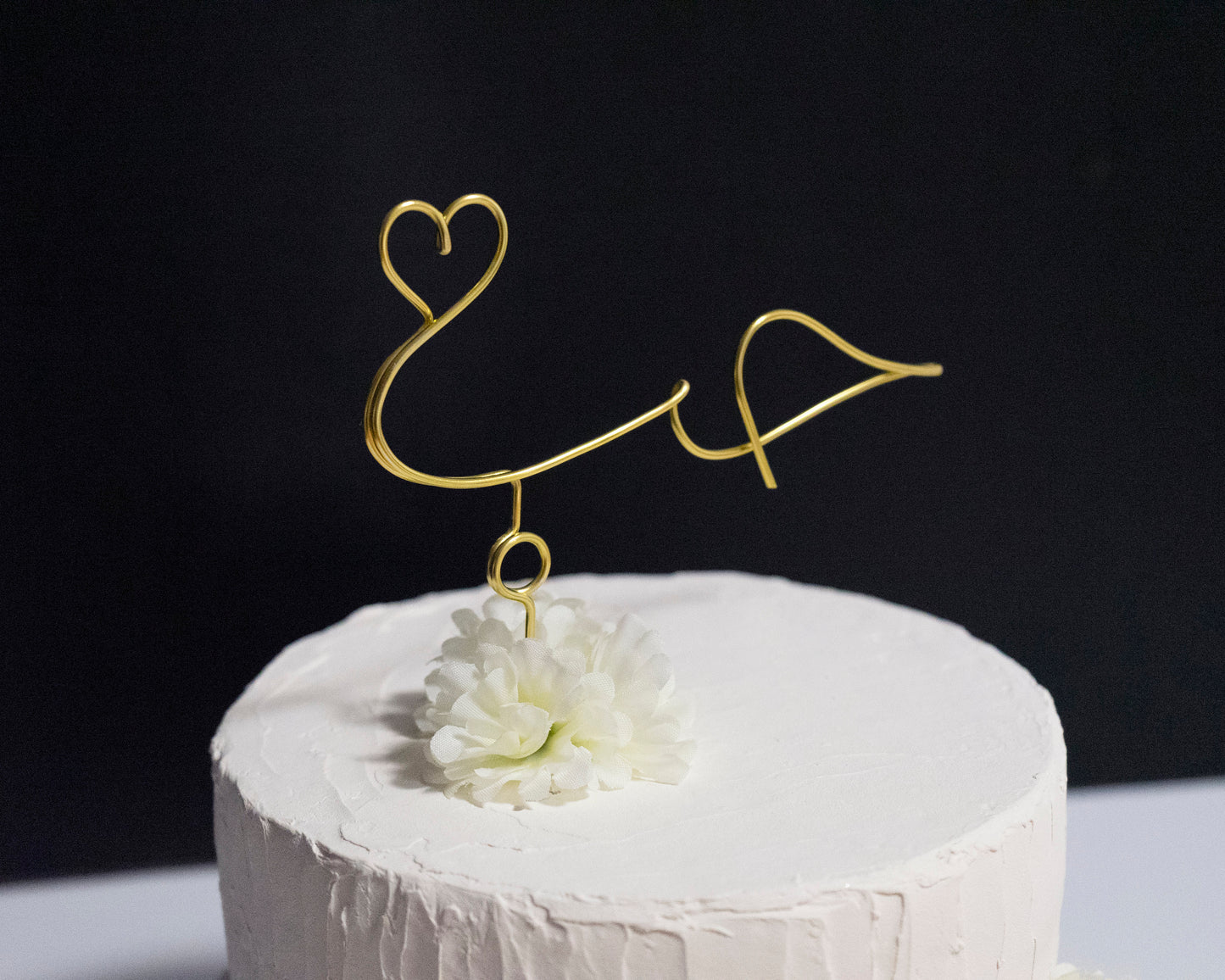 Arabic Love “HUB” Wire Cake Topper – Handmade Love Script Wedding & Engagement Cake Decoration – Romantic Keepsake Gift