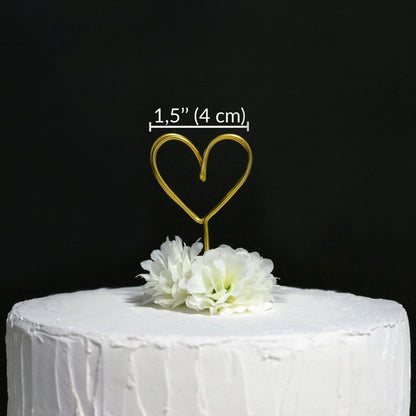 Wire Heart Photo Holder Cake Topper – Personalized Wedding Decor