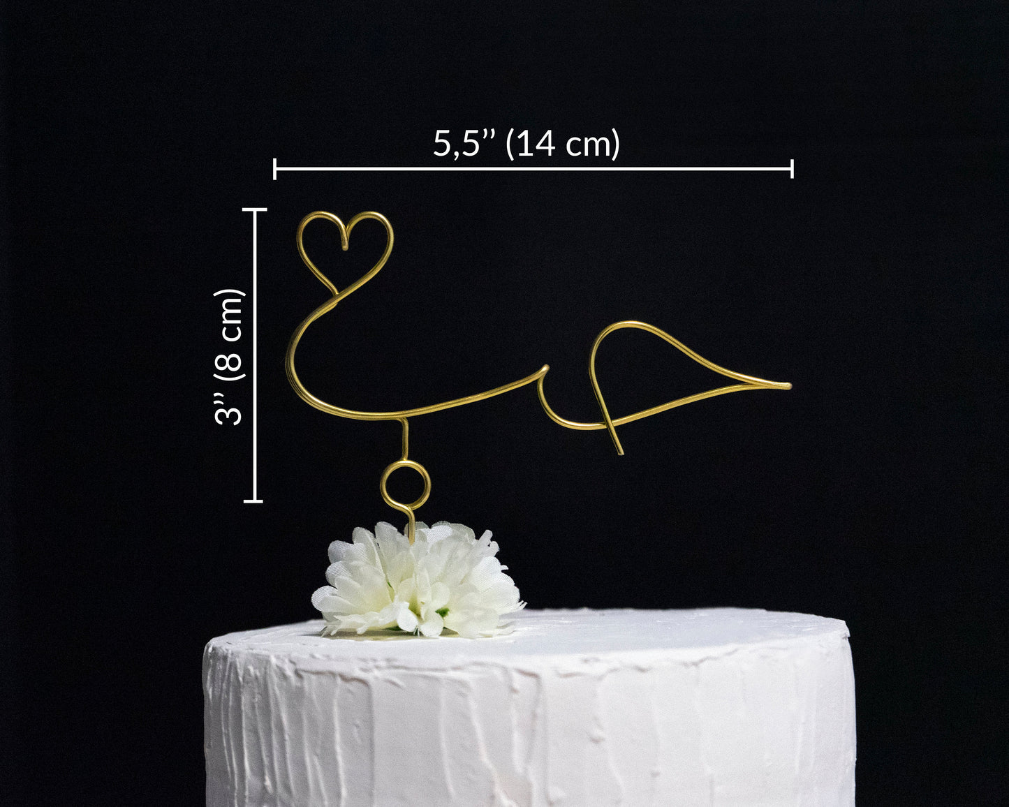 Arabic Love “HUB” Wire Cake Topper – Handmade Love Script Wedding & Engagement Cake Decoration – Romantic Keepsake Gift