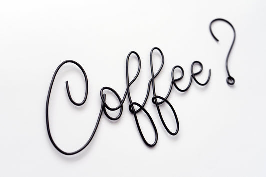 Wire "Coffee?" Wall Art: Ki“Coffee?” Wire Wall Art – Handmade Kitchen & Coffee Bar Décor – Minimalist Aluminum Wall Sign Gift for Coffee Loverstchen Cafe Decor