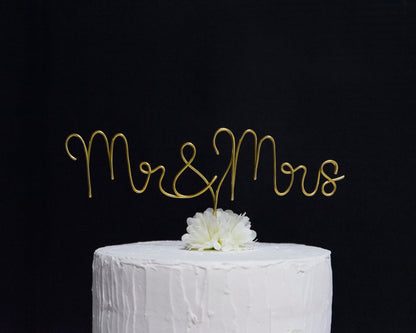 Mr & Mrs Wire Cake Topper –  Handmade Wire Wedding Cake Decoration