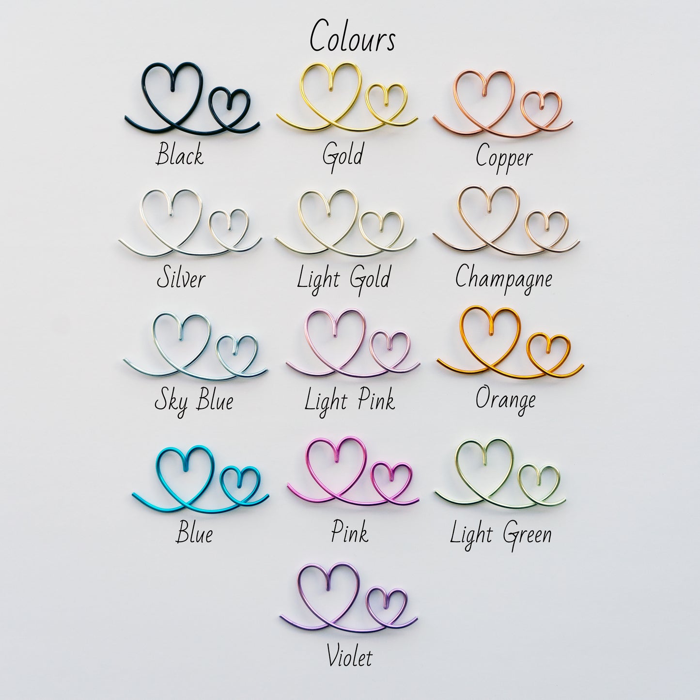 Custom Two Initial Cake Topper with Photo Holder – Handmade Wire