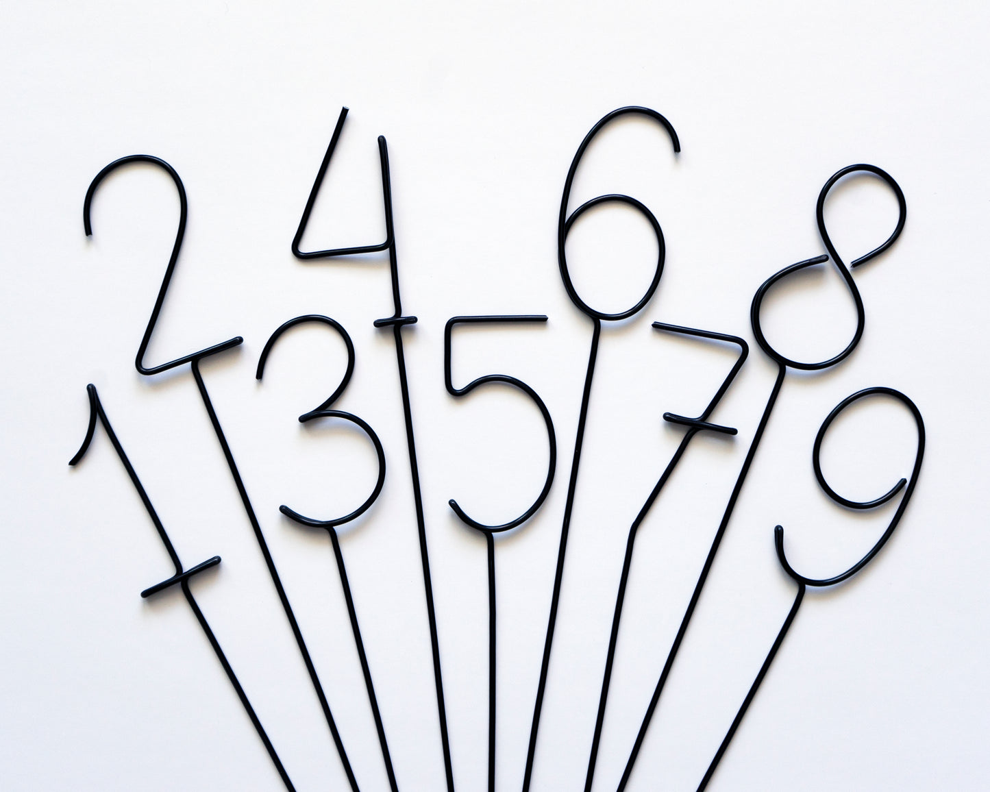 Wire Classic Wedding Table Numbers – Handmade Aluminum Centerpiece Numbers – Minimalist Wedding & Event Decor