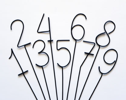 Wire Classic Wedding Table Numbers – Handmade Aluminum Centerpiece Numbers – Minimalist Wedding & Event Decor