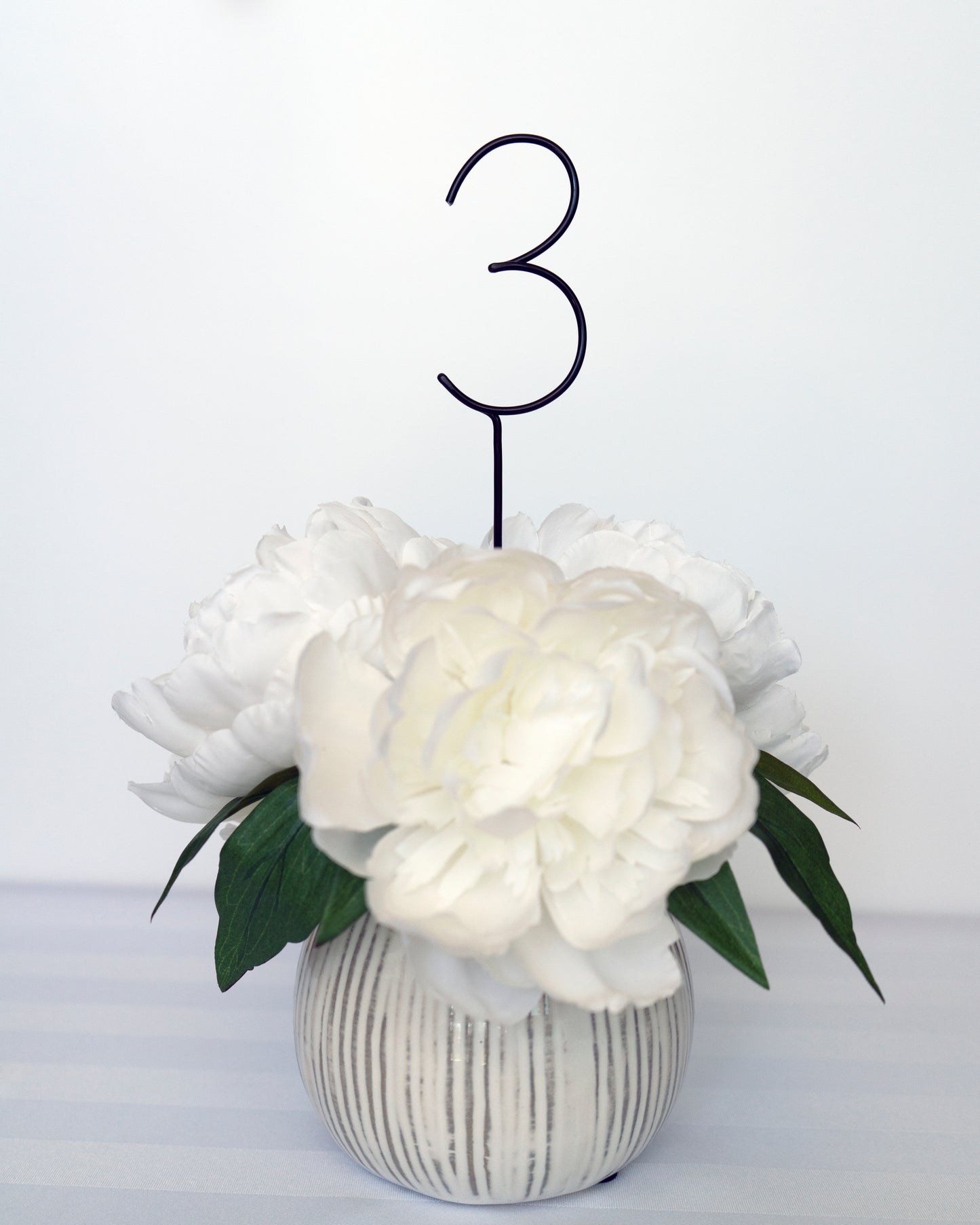 Wire Classic Wedding Table Numbers – Handmade Aluminum Centerpiece Numbers – Minimalist Wedding & Event Decor