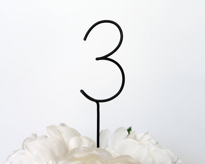 Wire Classic Wedding Table Numbers – Handmade Aluminum Centerpiece Numbers – Minimalist Wedding & Event Decor