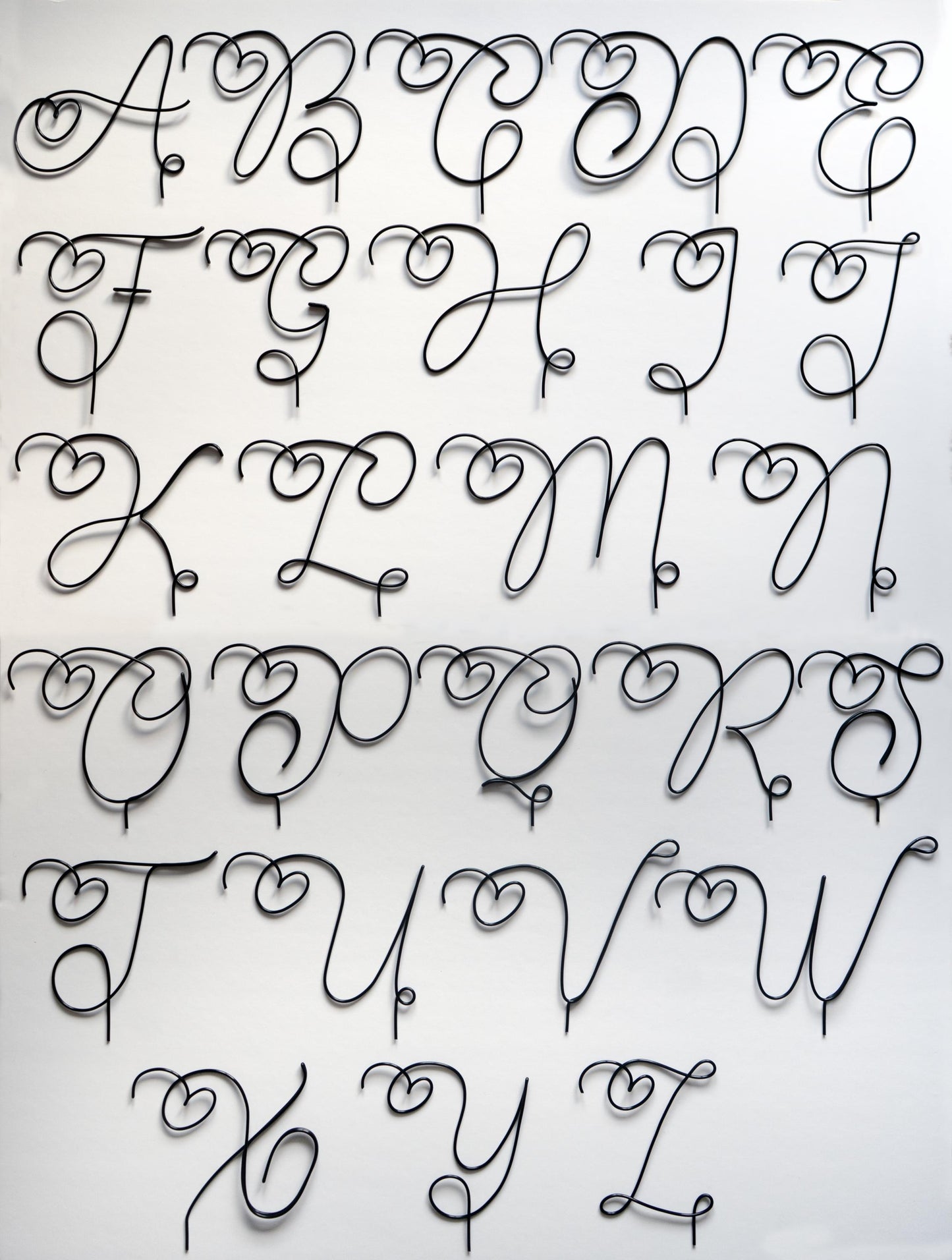 Custom Initial Cake Topper with Photo Holder – Handmade Wire