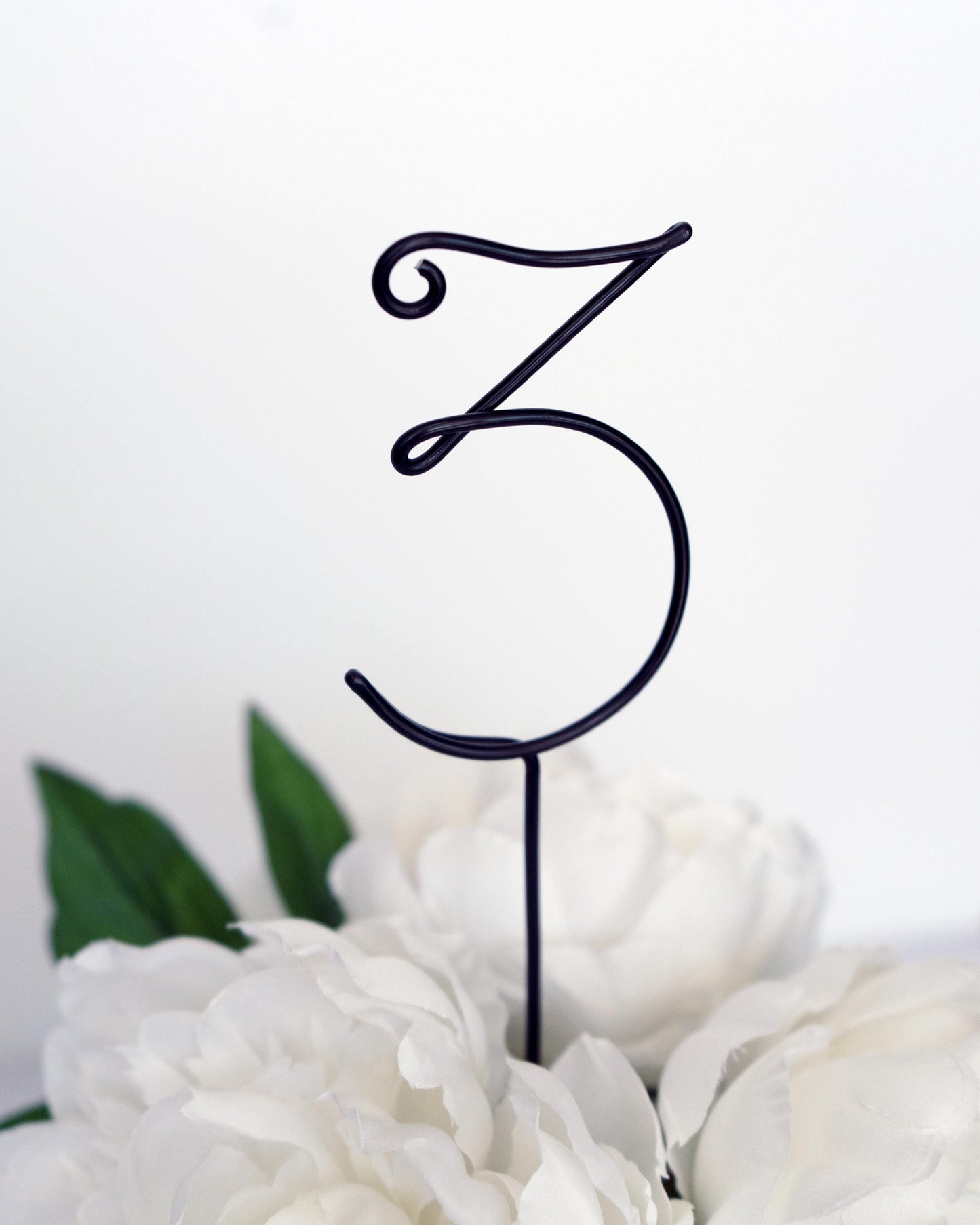Wire Elegant Wedding Table Numbers – Handmade Aluminum Centerpiece Numbers – Minimalist Wedding & Event Décor