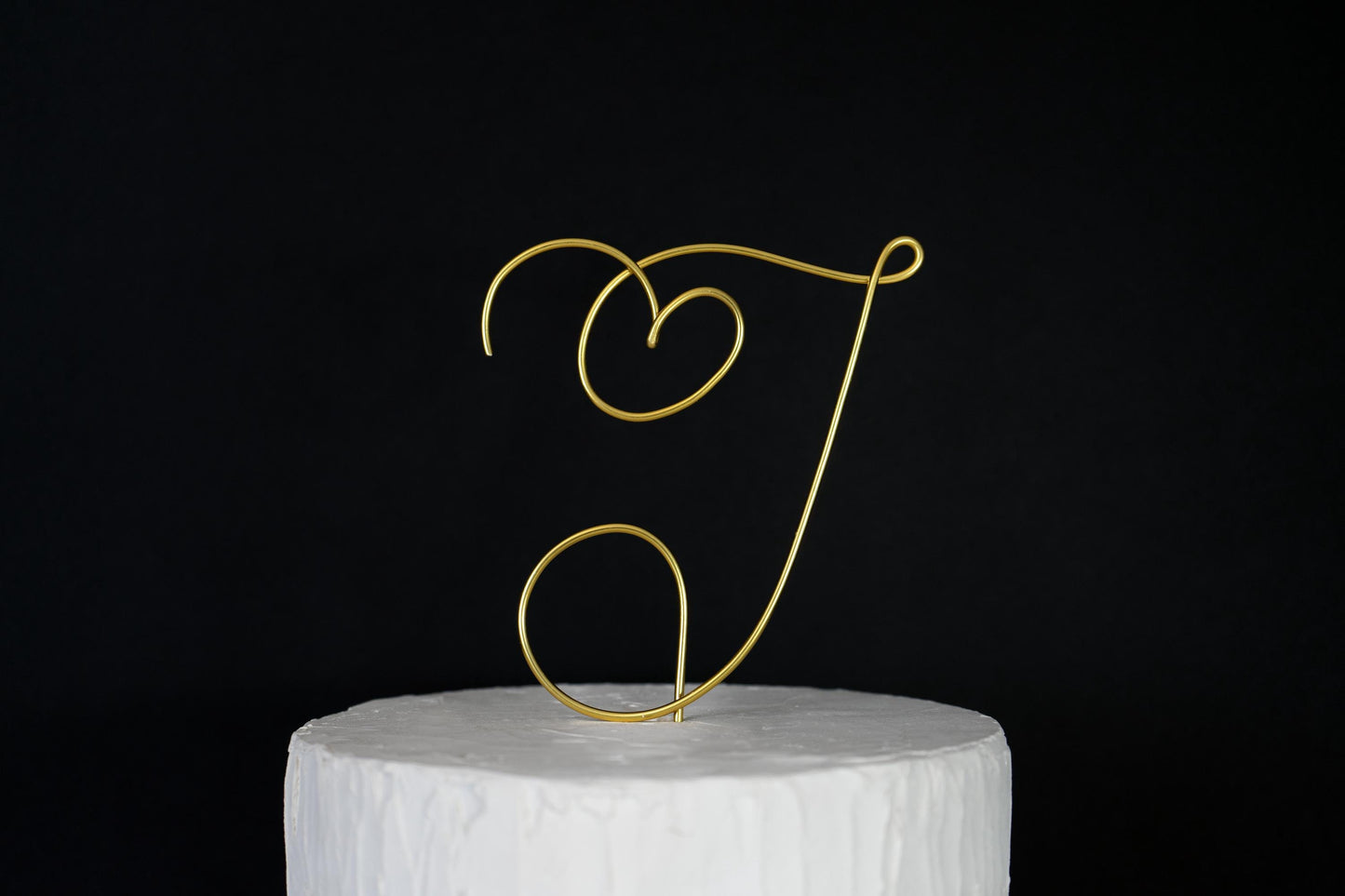 Custom Initial Cake Topper with Photo Holder – Handmade Wire