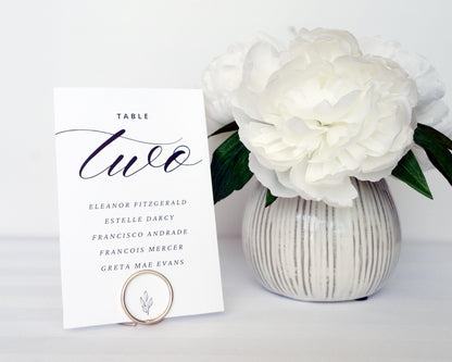 Circle Wire Table Number Card Holders – Minimalist Wedding Decor