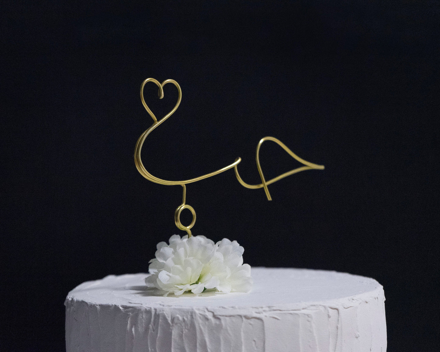 Arabic Love “HUB” Wire Cake Topper – Handmade Love Script Wedding & Engagement Cake Decoration – Romantic Keepsake Gift