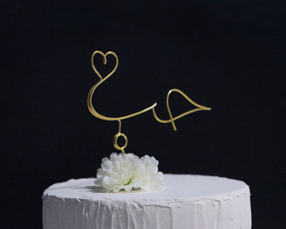 Arabic Love “HUB” Wire Cake Topper – Handmade Love Script Wedding & Engagement Cake Decoration – Romantic Keepsake Gift