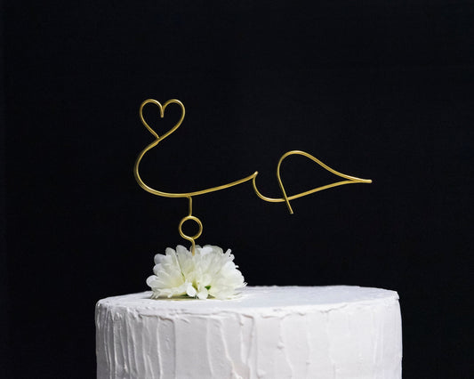 Arabic Love “HUB” Wire Cake Topper – Handmade Love Script Wedding & Engagement Cake Decoration – Romantic Keepsake Gift