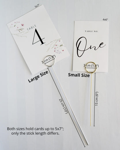 Minimalist Wire Table Number Holder on Stick – Modern Wedding Table Decor