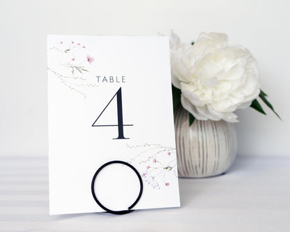 Circle Wire Table Number Card Holders – Minimalist Wedding Decor