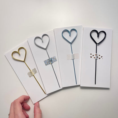 Wire Heart Photo Holder Cake Topper – Personalized Wedding Decor